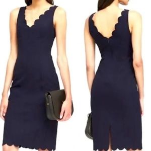 Banana republic blue scalloped dress- New with tags